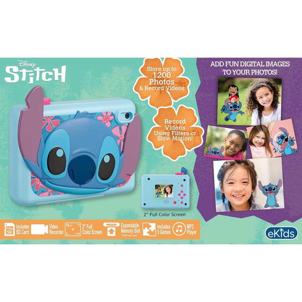 EKIDS STITCH CÁMARA INFANTIL DIGITAL CON TARJETA SD Y GRABACIÓN DE VÍDEO - 3