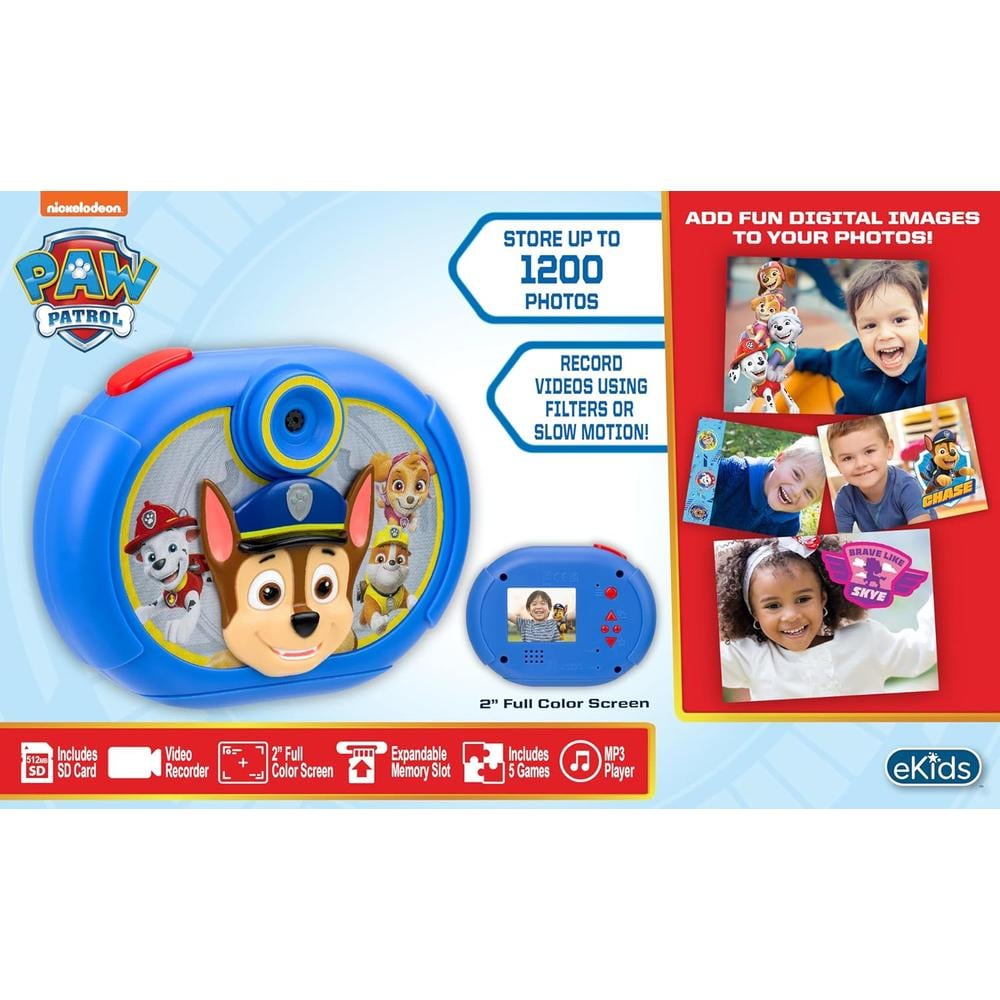 EKIDS PAW PATROL CÁMARA DIGITAL INFANTIL CON TARJETA SD Y GRABACIÓN DE VÍDEO - 3