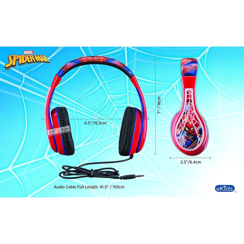 EKIDS SPIDERMAN AURICULARES INFANTILES PLEGABLES CON CABLE 3.5 MM / 0.35 CM - 5