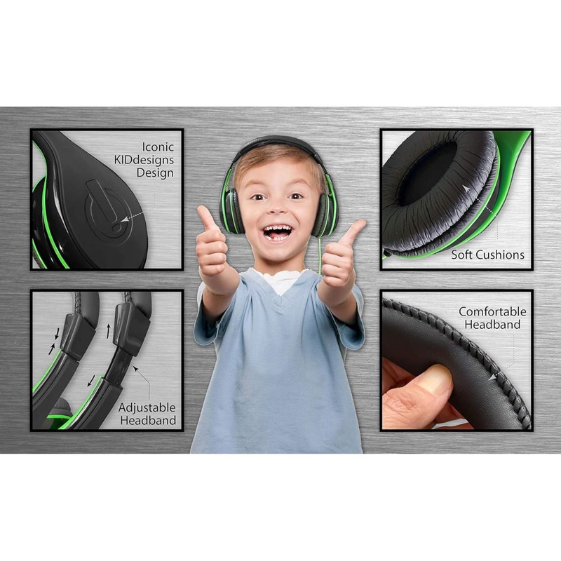EKIDS AURICULARES INFANTILES CON CABLE Y CONTROL PARENTAL DE VOLUMEN - 2