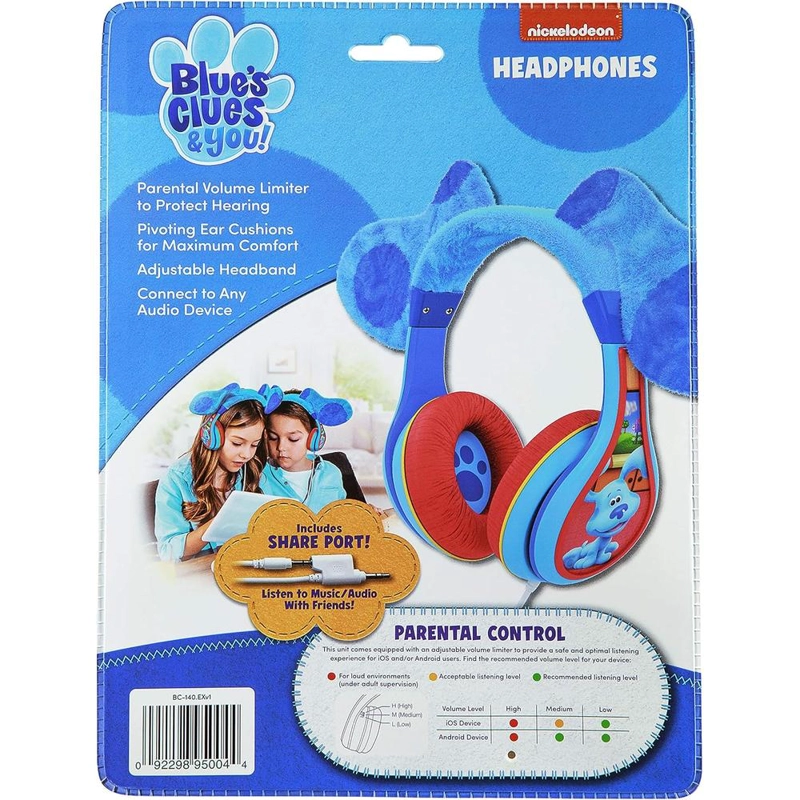 EKIDS BLUES CLUES AURICULARES INFANTILES CON PUERTO PARA COMPARTIR - 5