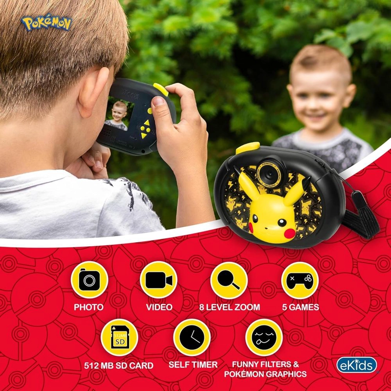 EKIDS POKÉMON CÁMARA DIGITAL INFANTIL CON TARJETA SD - 2