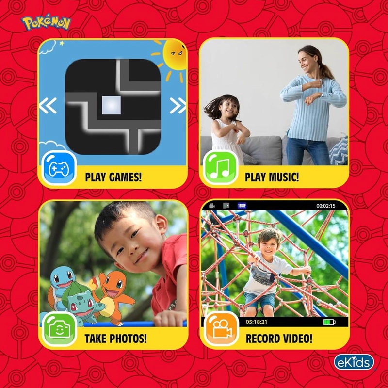 EKIDS POKÉMON CÁMARA DIGITAL INFANTIL CON TARJETA SD - 3