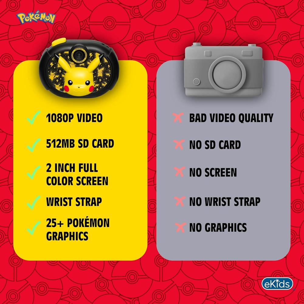 EKIDS POKÉMON CÁMARA DIGITAL INFANTIL CON TARJETA SD - 5