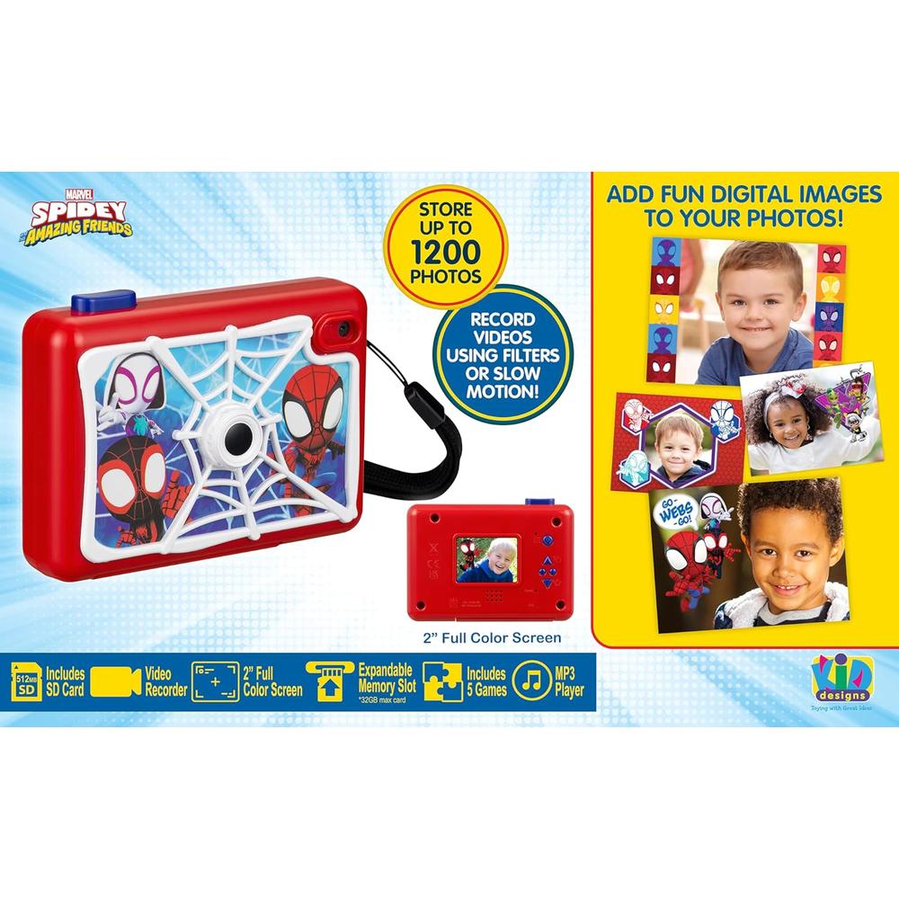 EKIDS SPIDEY CÁMARA DIGITAL INFANTIL CON TARJETA SD Y GRABACIÓN DE VÍDEO - 3