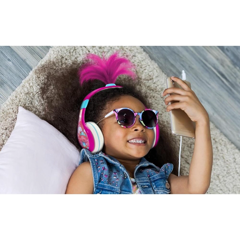 EKIDS TROLLS AURICULARES INFANTILES CON CABLE 3.5 MM / 0.35 CM Y CONTROL DE VOLUMEN - 4