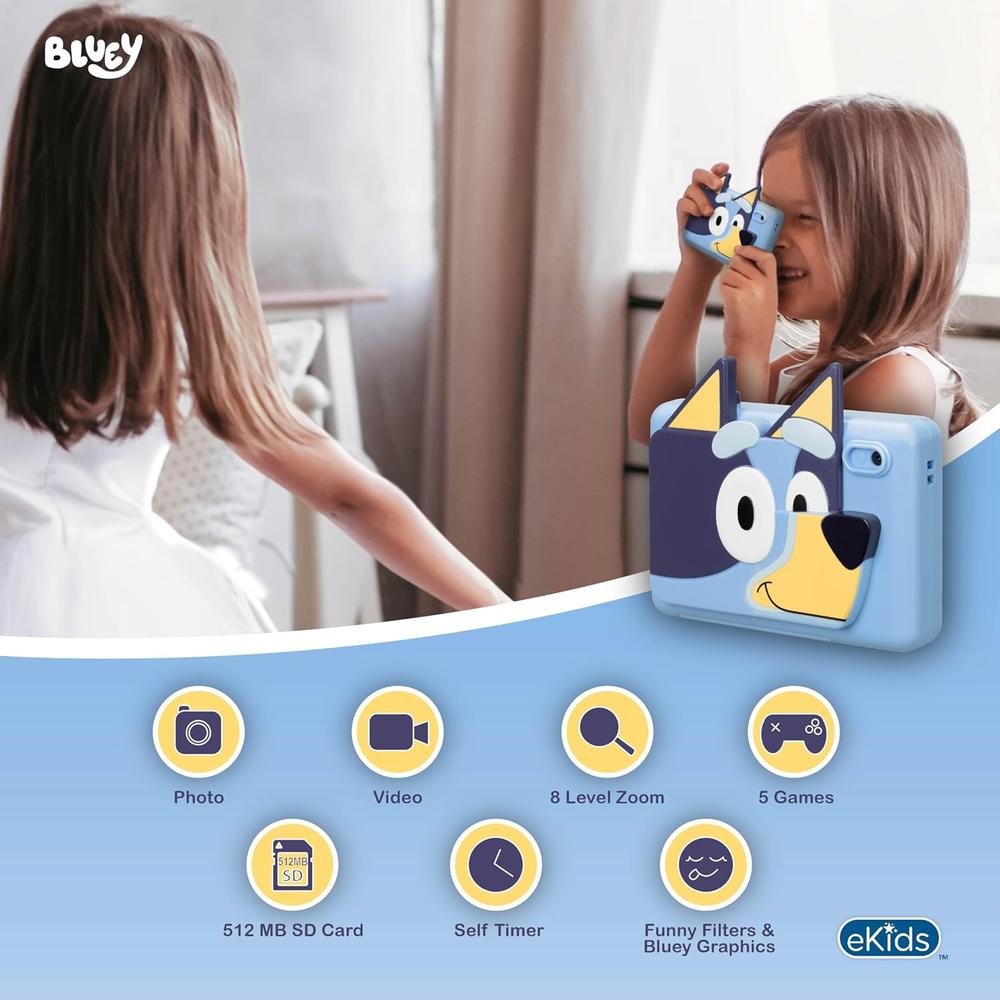 EKIDS BLUEY CÁMARA DIGITAL INFANTIL CON TARJETA SD Y GRABACIÓN DE VÍDEO - 2