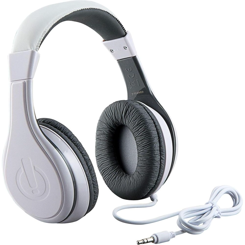 EKIDS AURICULARES INFANTILES BLANCOS CON CABLE 3.5 MM / 0.35 CM Y CONTROL DE VOLUMEN - 1