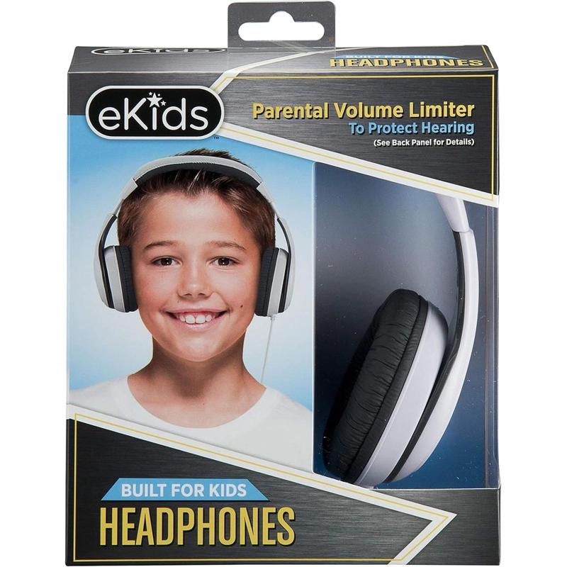 EKIDS AURICULARES INFANTILES BLANCOS CON CABLE 3.5 MM / 0.35 CM Y CONTROL DE VOLUMEN - 6