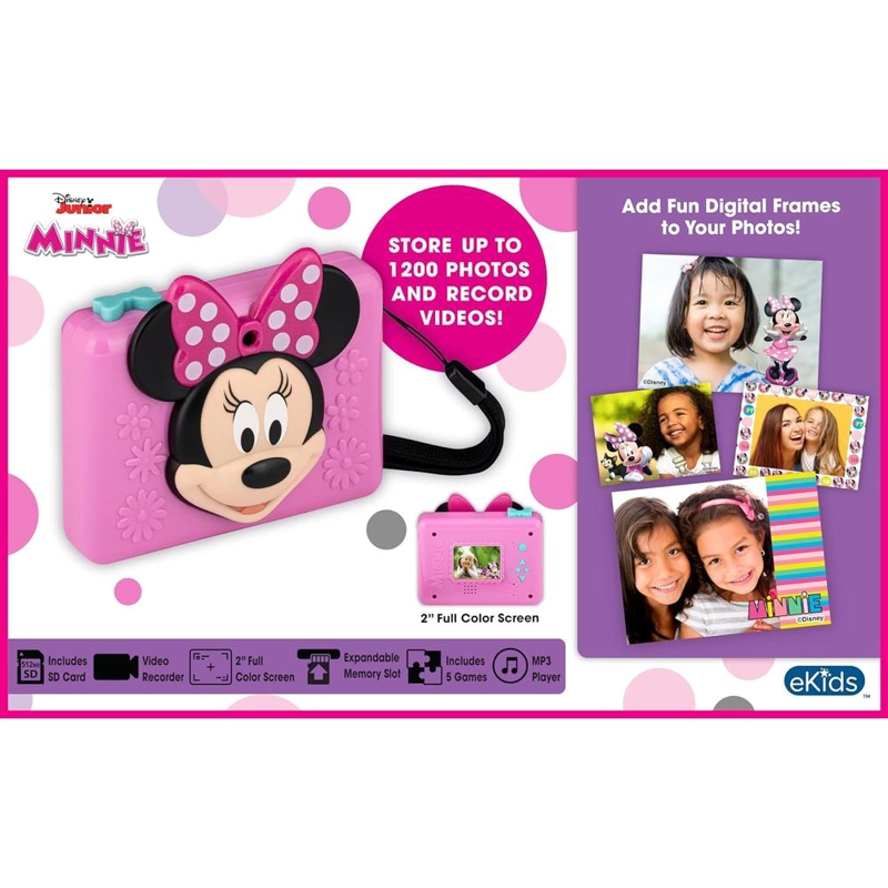 EKIDS MINNIE MOUSE CÁMARA DIGITAL INFANTIL CON TARJETA SD - 6