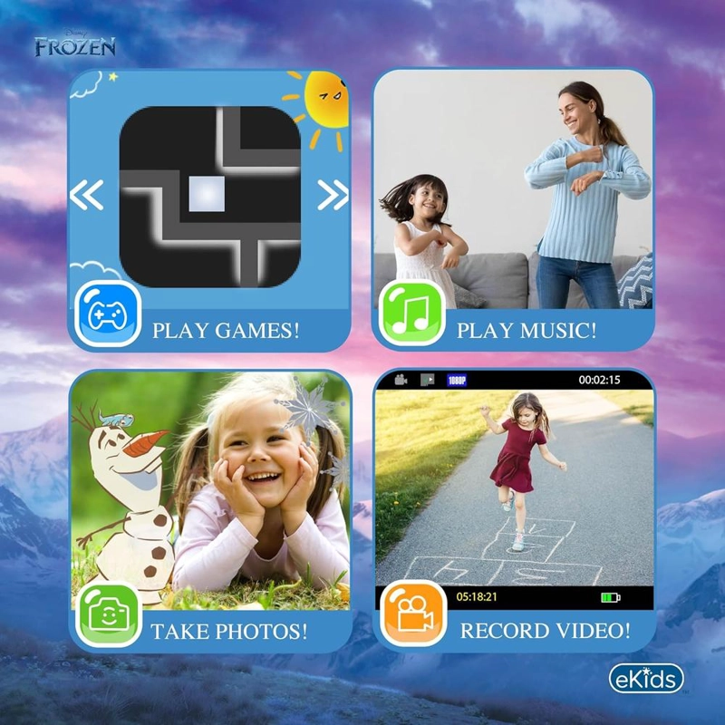 EKIDS FROZEN CÁMARA DIGITAL INFANTIL CON TARJETA SD Y GRABACIÓN DE VÍDEO - 3