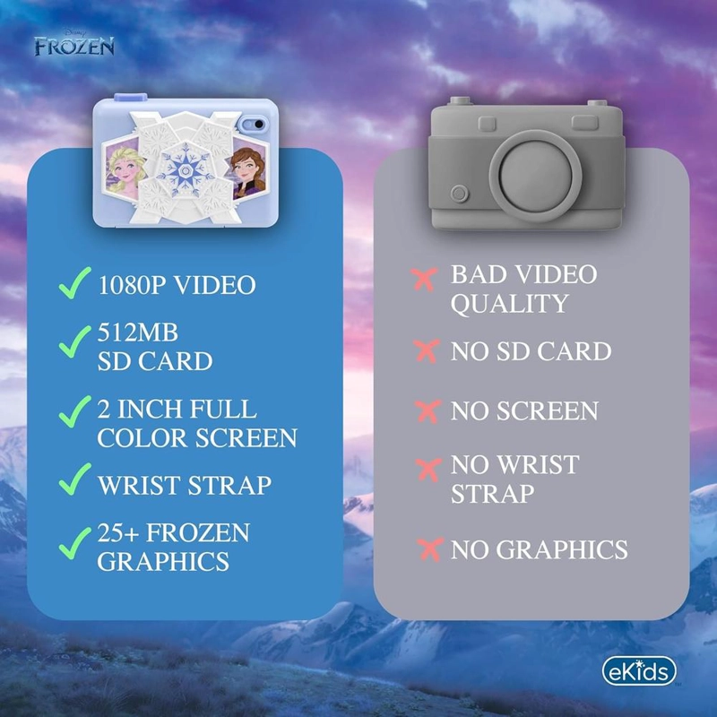 EKIDS FROZEN CÁMARA DIGITAL INFANTIL CON TARJETA SD Y GRABACIÓN DE VÍDEO - 5