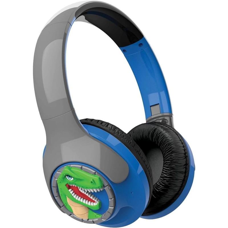 EKIDS DINOSAURIO AURICULARES BLUETOOTH INFANTILES CON VOLUMEN REDUCIDO - 1