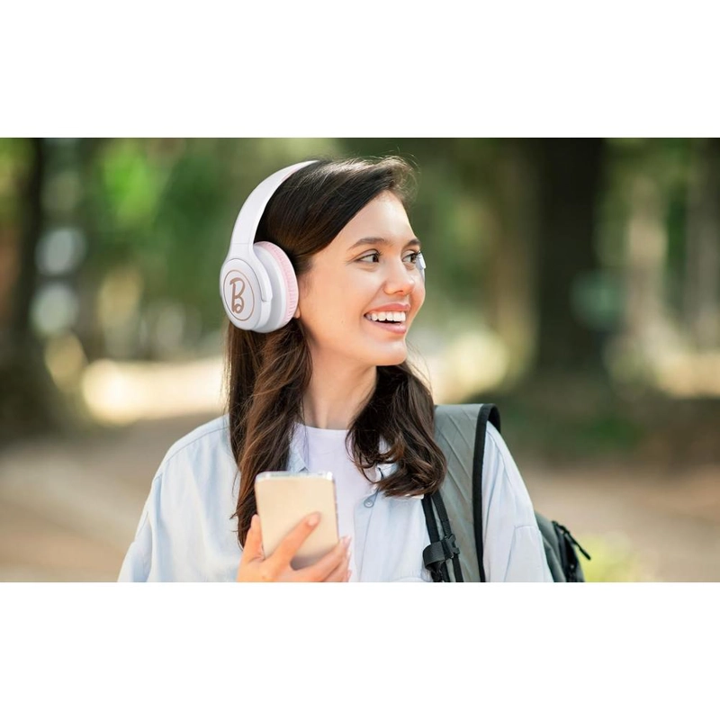 EKIDS BARBIE AURICULARES INALÁMBRICOS BLUETOOTH CON MICRÓFONO Y CABLE AUXILIAR - 3