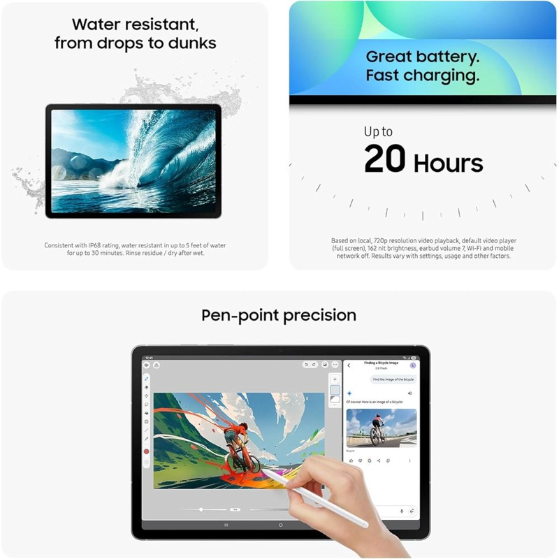 SAMSUNG GALAXY TAB S10 FE 256GB WIFI + TECLADO(INGLES) | AZUL - 5