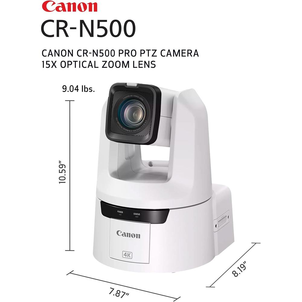 CANON CÁMARA PRO PTZ CR-N500 4K ZOOM 15X | BLANCO - 3
