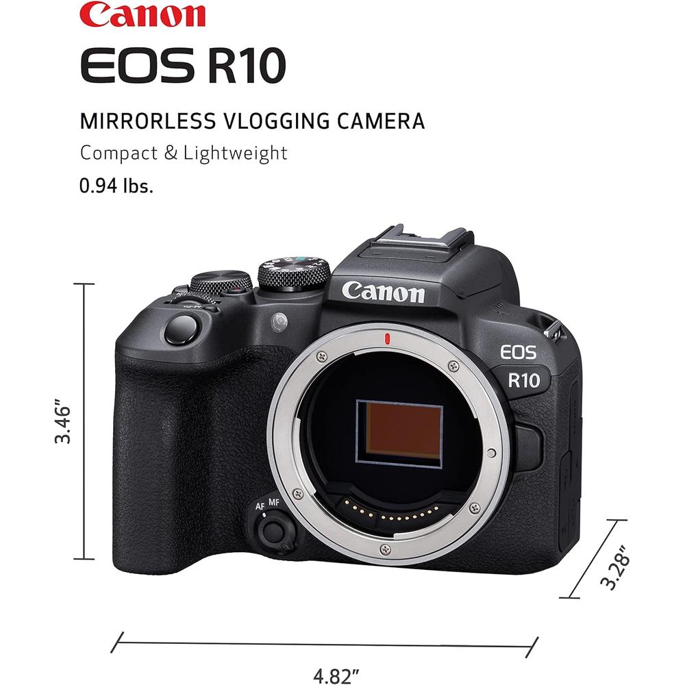 CANON CÁMARA SIN ESPEJO EOS R10 4K | NEGRO - 2