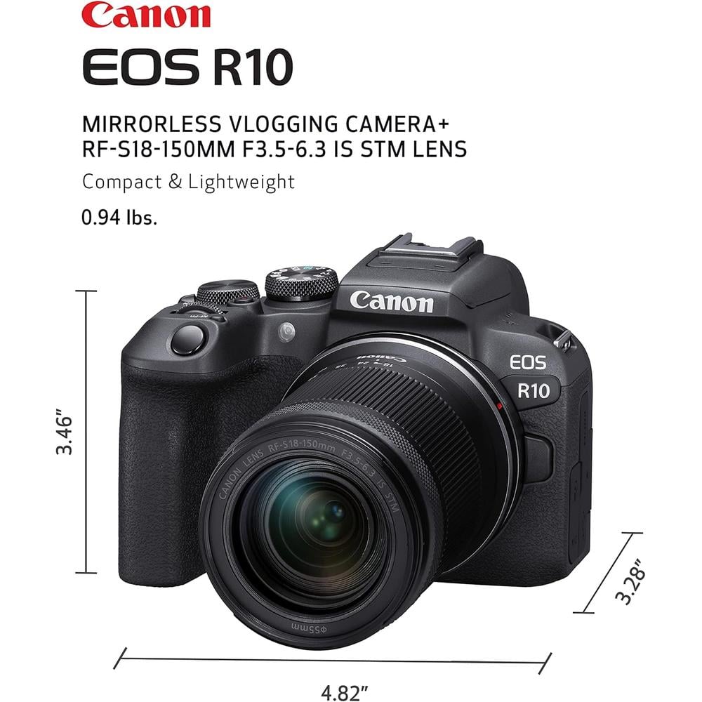 CANON CÁMARA EOS R10 MIRRORLESS STM | NEGRO - 3