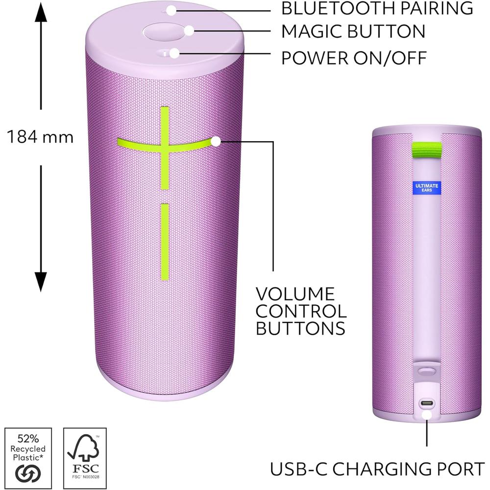 ULTIMATE EARS BOOM 4 ALTAVOZ BLUETOOTH 360° IP67 | ROSA - 6