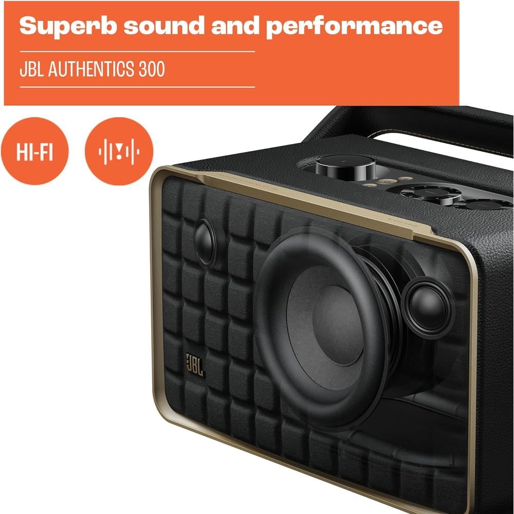 JBL AUTHENTICS 300 ALTAVOZ BLUETOOTH | BLANCO/DORADO - 3