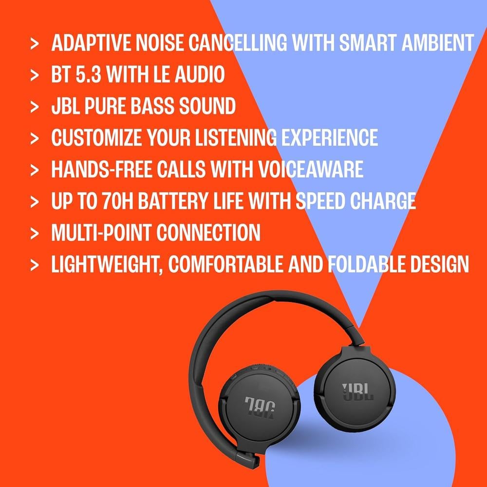 JBL TUNE 670NC AURICULARES INALÁMBRICOS | NEGRO - 5