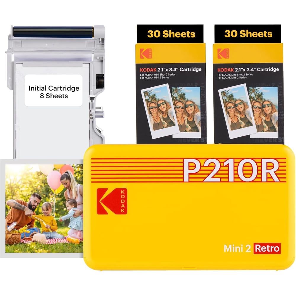 KODAK MINI 2 RETRO IMPRESORA FOTOGRÁFICA PORTÁTIL | AMARILLO - 1