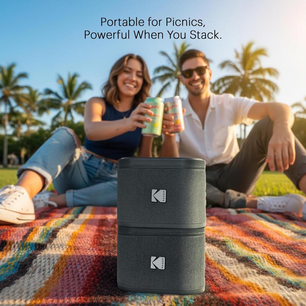 KODAK SOUNDBRIX MINI ALTAVOZ PORTÁTIL BLUETOOTH IPX4 | GRIS - 4
