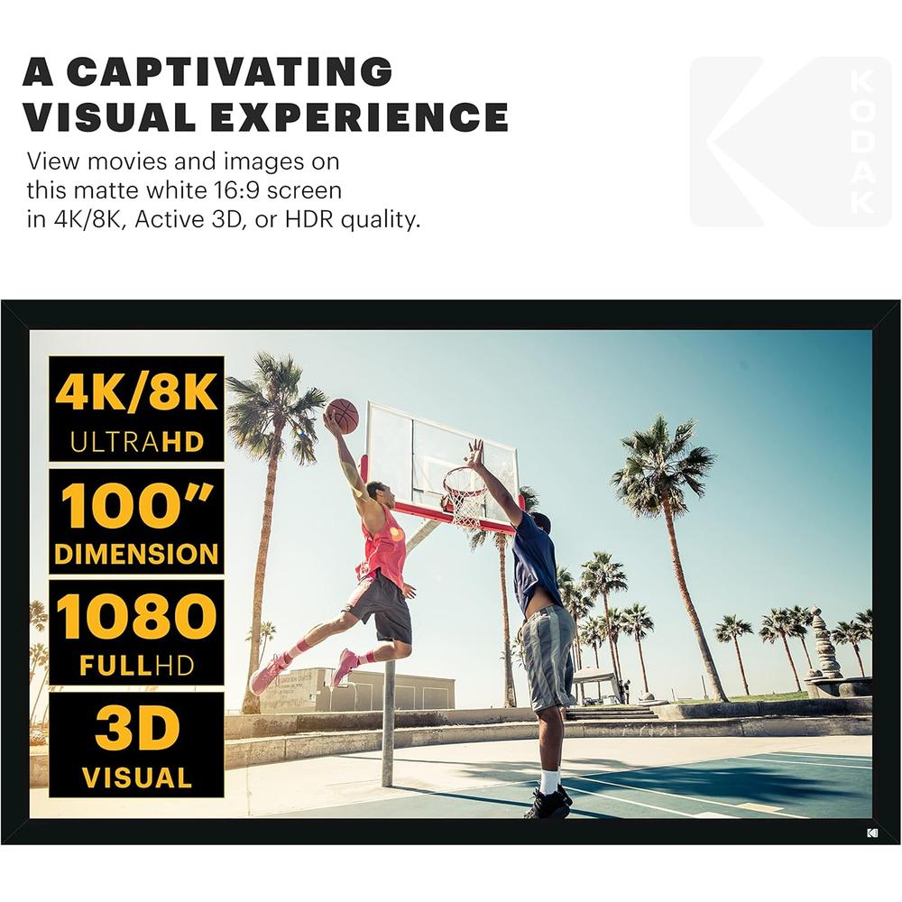KODAK PANTALLA DE PROYECTOR FIJA 16:9 - 2