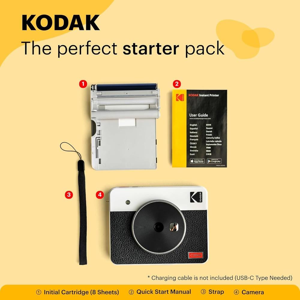 KODAK MINI SHOT 3 RETRO CÁMARA E IMPRESORA 2 EN 1 | AMARILLO / NEGRO - 2