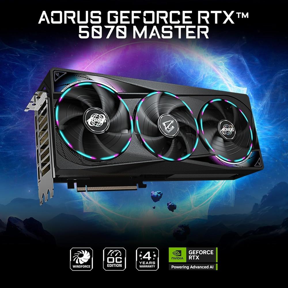 GIGABYTE AORUS GEFORCE RTX 5070 MASTER 12GB - 2