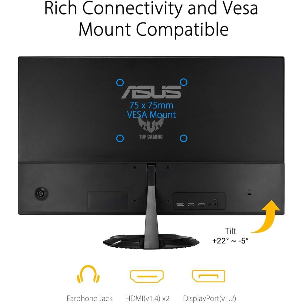 ASUS TUF GAMING VG249Q1R MONITOR 23.8' FULL HD IPS 165HZ - 5