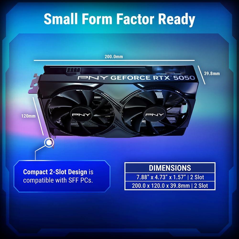 PNY RTX 5050 8GB GDDR6 DUAL FAN - 2