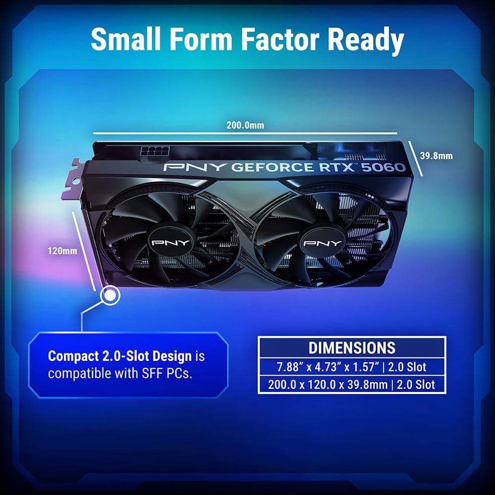 PNY RTX 5060 8GB GDDR7 DUAL FAN - 2