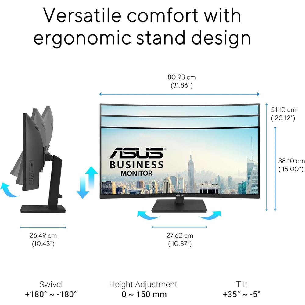 ASUS VA34VCPSR MONITOR CURVO 34' WQHD USB-C - 5
