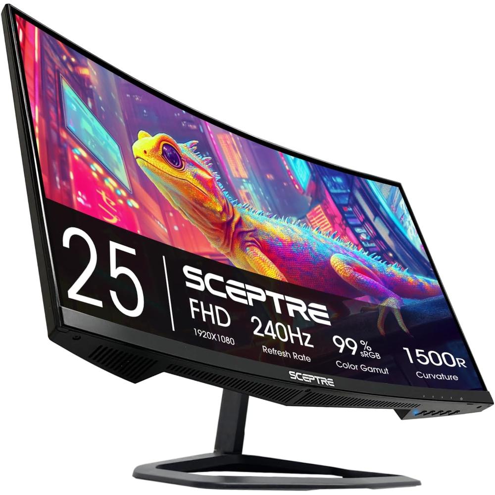 SCEPTRE 24,5' FHD CURVO 240 HZ 1 MS FREESYNC DISPLAYPORT/HDMI BLUE LIGHT R1500 ALTAVOCES - 1