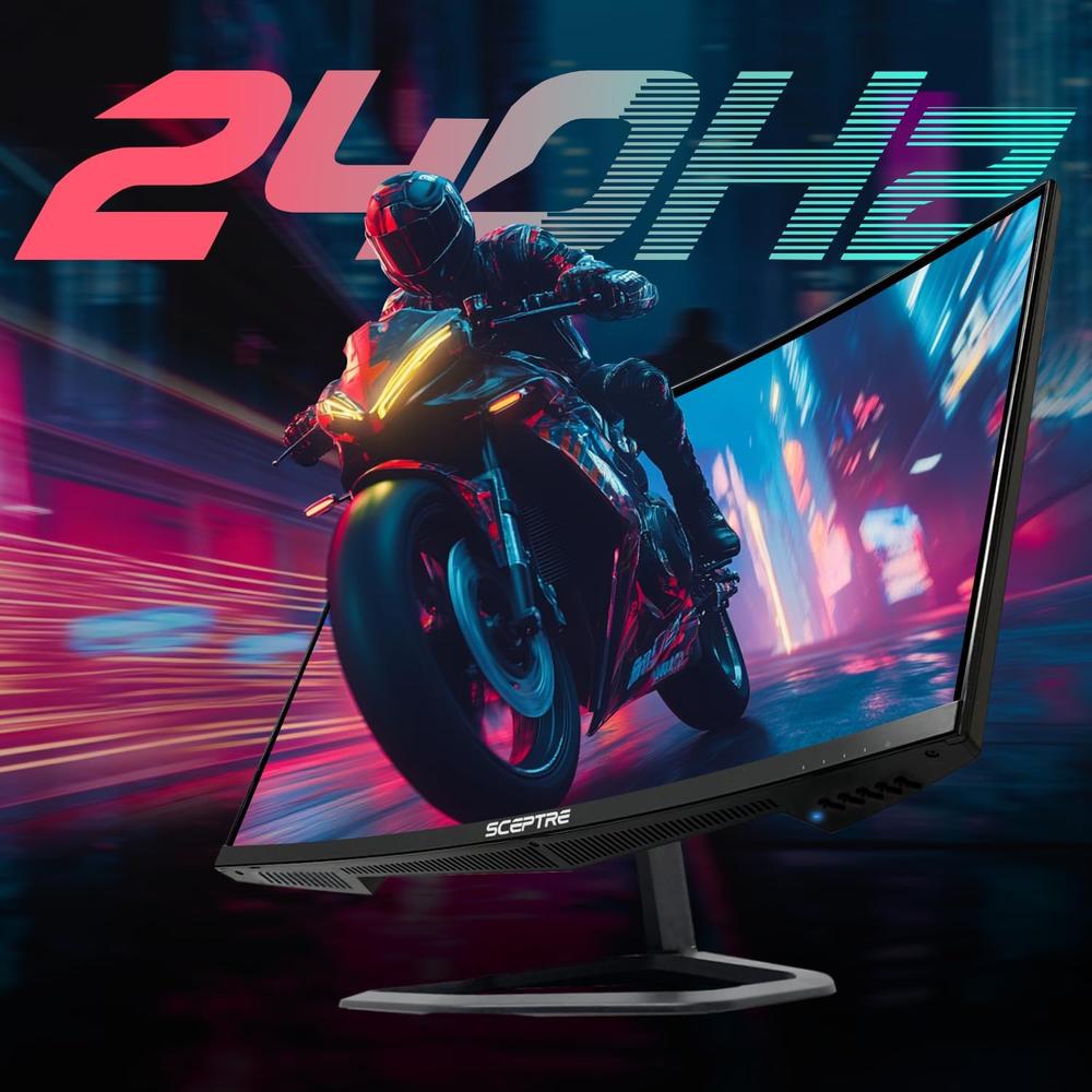 SCEPTRE 24,5' FHD CURVO 240 HZ 1 MS FREESYNC DISPLAYPORT/HDMI BLUE LIGHT R1500 ALTAVOCES - 5