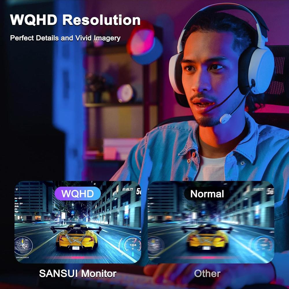 SANSUI 27' WQHD 200 HZ 1 MS IPS FREESYNC HDR EYE CARE VESA - 3