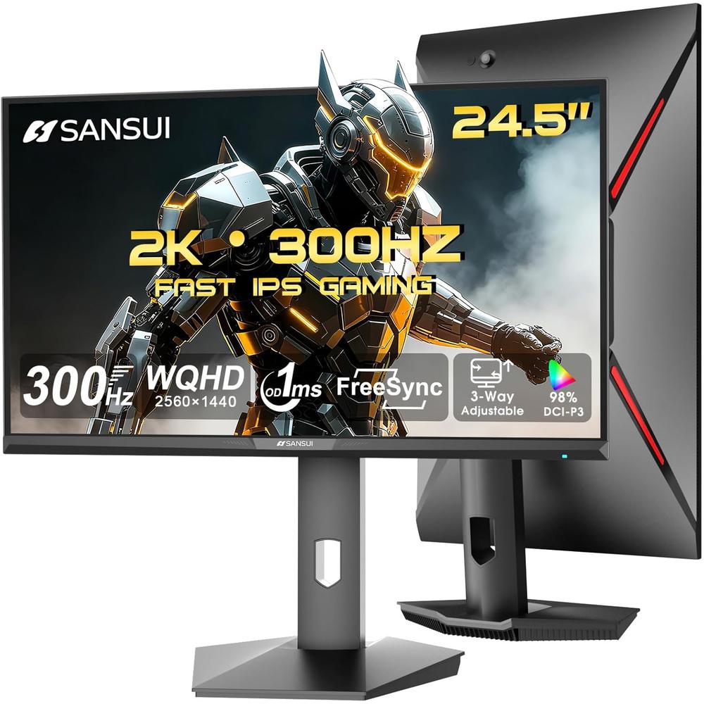 SANSUI 24,5' QHD 300 HZ 1 MS IPS FREESYNC EYE CARE VESA - 1