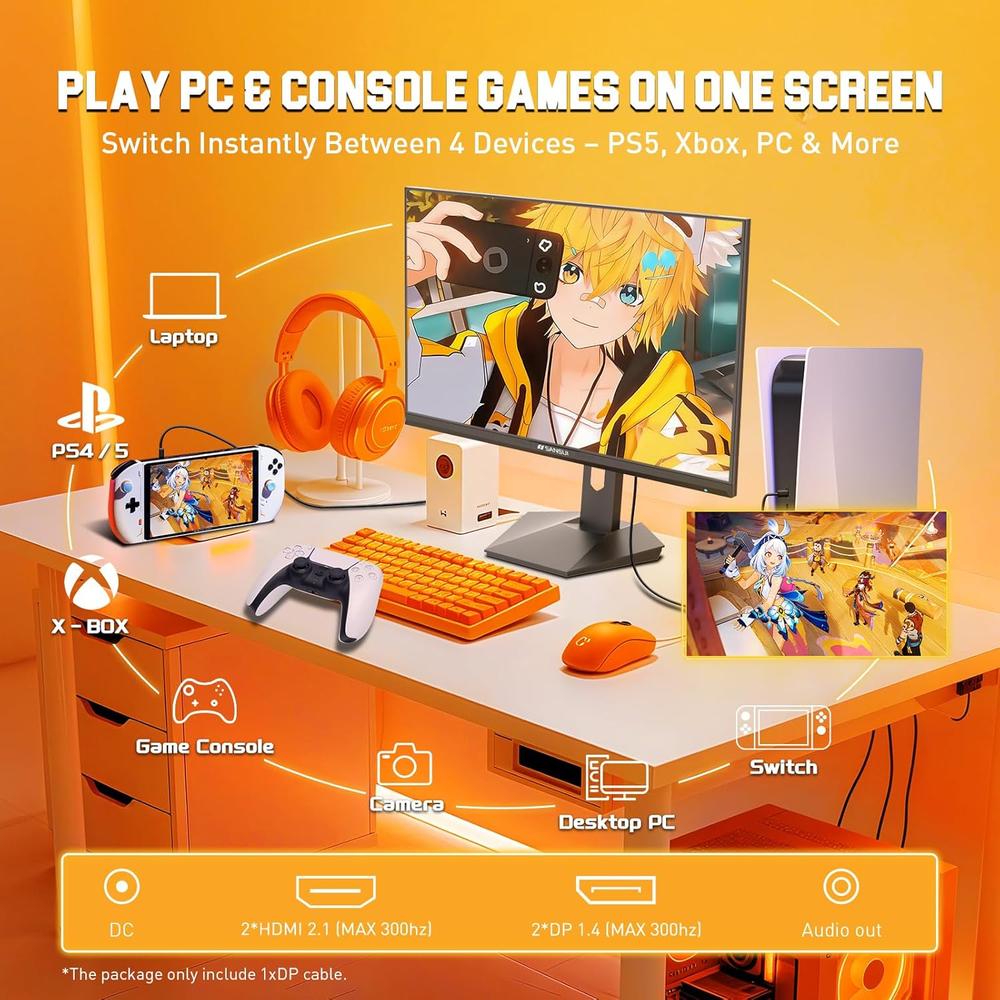 SANSUI 27' WQHD 300 HZ 1 MS IPS FREESYNC HDR 10 BITS VESA - 4