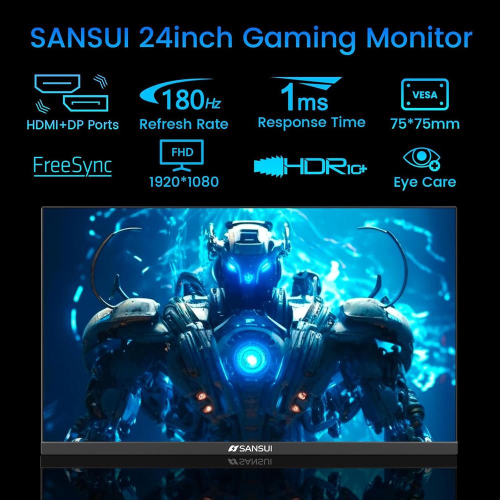 SANSUI 24' FHD 180 HZ 1 MS DP/HDMI FPS/RTS FREESYNC - 2