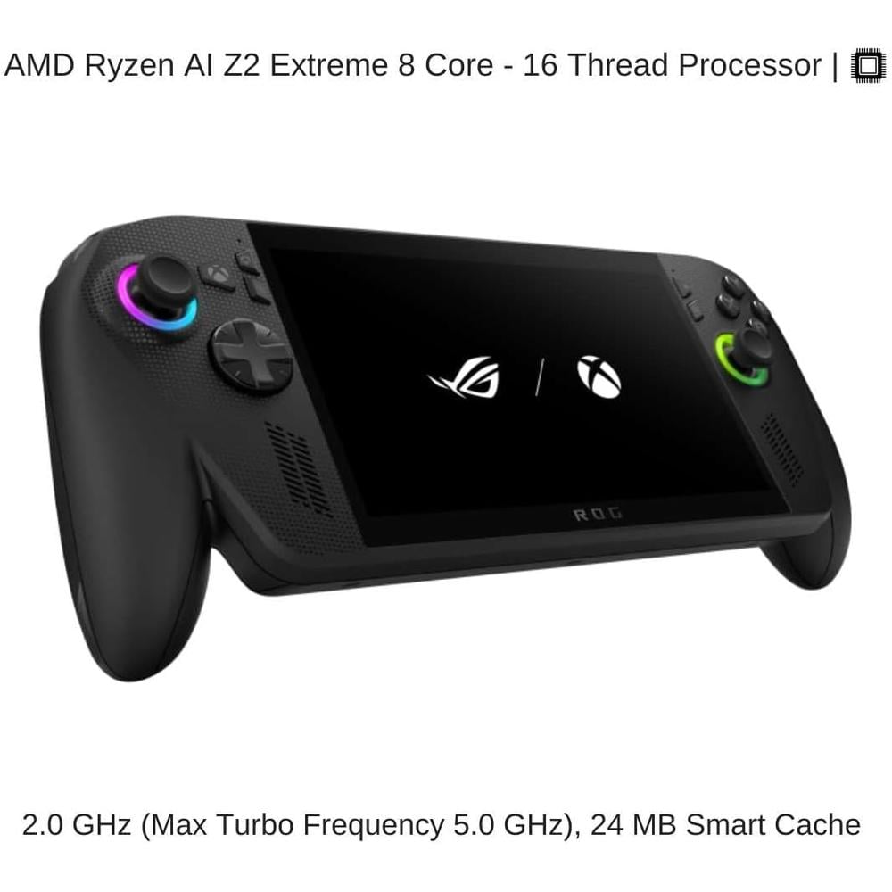CONSOLA PORTÁTIL ASUS ROG XBOX ALLIED X RC73XA FHD RYZEN AI Z2 EXTREME 24GB RAM 1TB SSD W11 PRO | NEGRO - 2