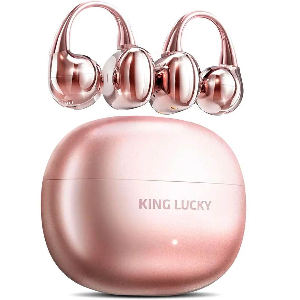 AUDÍFONOS INALÁMBRICOS KING LUCKY GEN 3 CLIP BLUETOOTH 6.0 | ROSA - 1