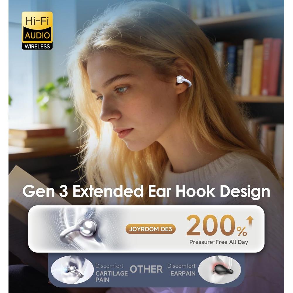 AUDÍFONOS INALÁMBRICOS KING LUCKY GEN 3 CLIP BLUETOOTH 6.0 | BLANCO - 3