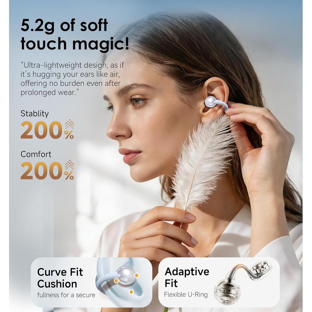 AUDÍFONOS INALÁMBRICOS KING LUCKY GEN 3 CLIP BLUETOOTH 6.0 | BLANCO - 5
