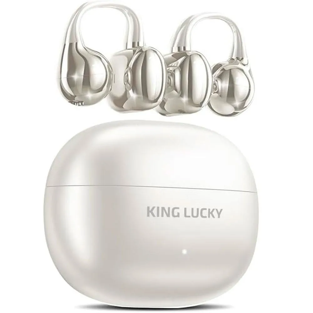 AUDÍFONOS INALÁMBRICOS KING LUCKY GEN 3 CLIP BLUETOOTH 6.0 | LIGHT WHITE - 1
