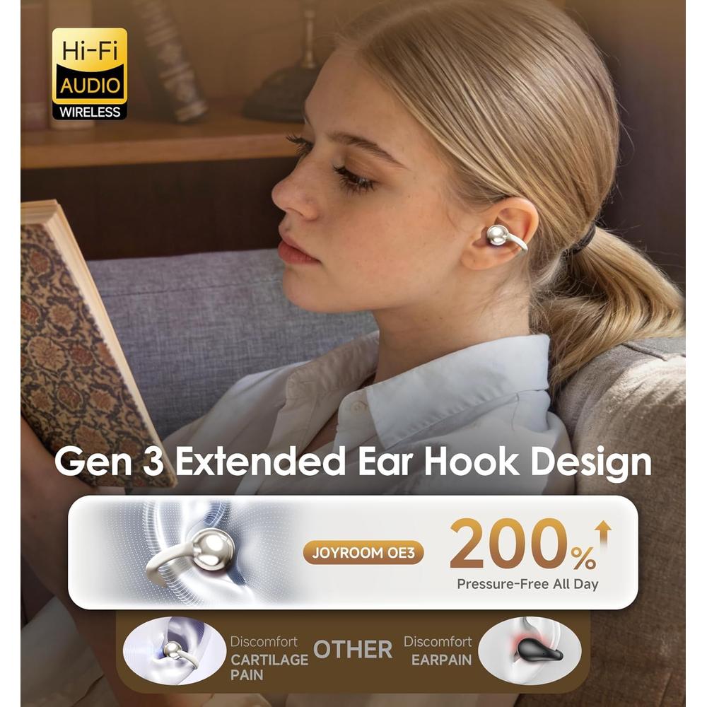 AUDÍFONOS INALÁMBRICOS KING LUCKY GEN 3 CLIP BLUETOOTH 6.0 | LIGHT WHITE - 3