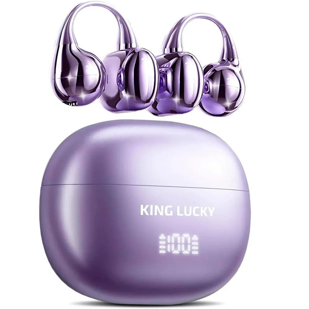 AUDÍFONOS INALÁMBRICOS KING LUCKY GEN 3 CLIP BLUETOOTH 6.0 | MORADO - 1