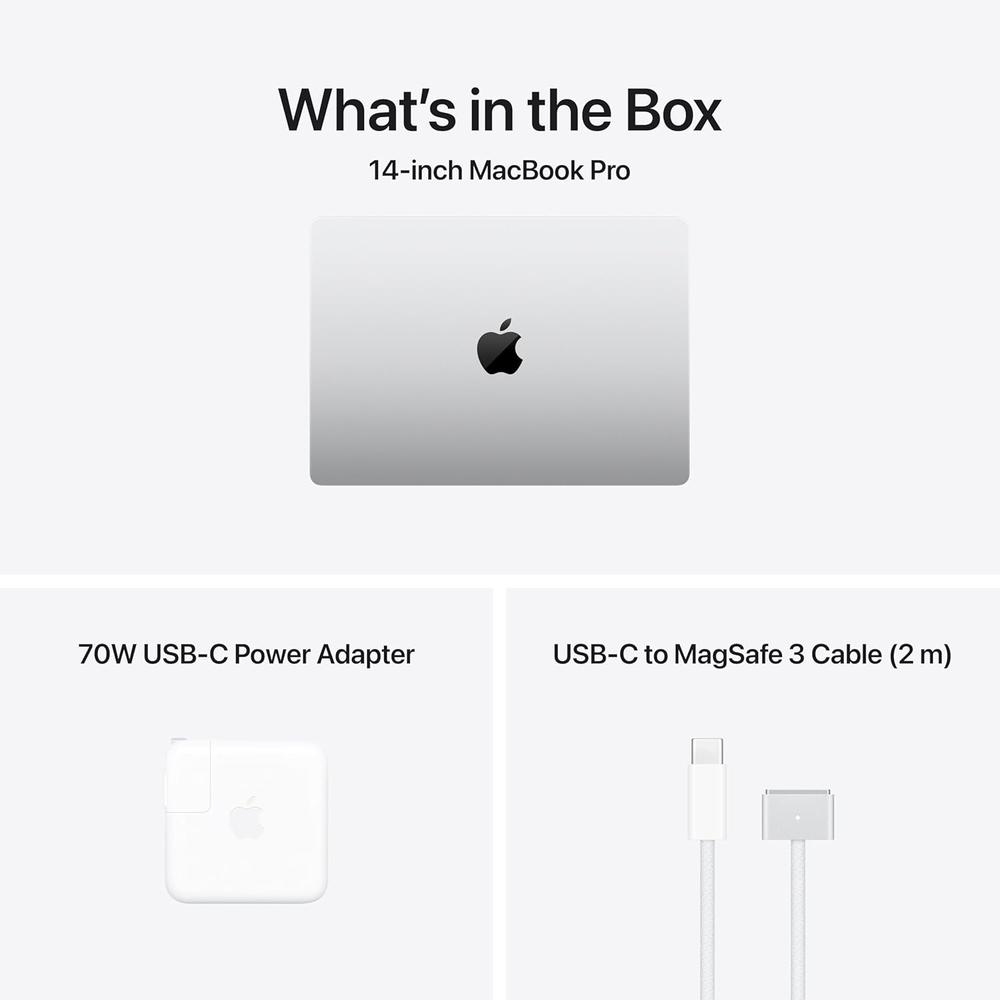 MACBOOK PRO 14.2' (2026) CHIP M5 PRO 24GB RAM 2TB SSD 15CORE CPU 16CORE GPU | PLATA - TECLADO INGLÉS - 7