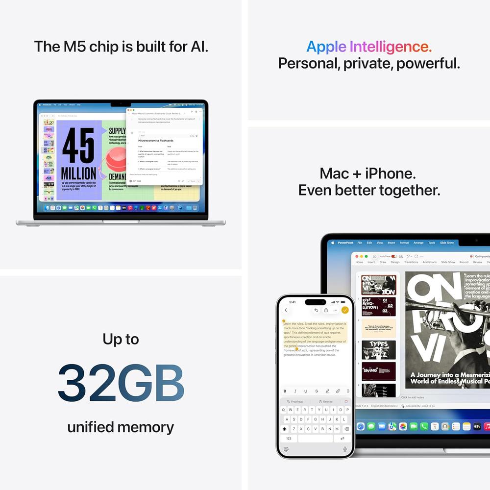 MACBOOK AIR 15.3' (2026) CHIP M5 24GB RAM 1TB SSD | MIDNIGHT - TECLADO INGLÉS - 6