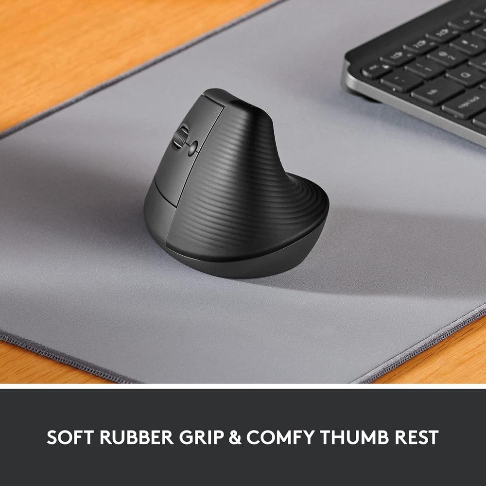 MOUSE INALÁMBRICO PARA ZURDOS LIFT LOGITECH | GRAFITO - 2
